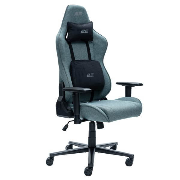 2E GAMING Chair BUSHIDO Lite, fabric, 2D-Armrests, dark green