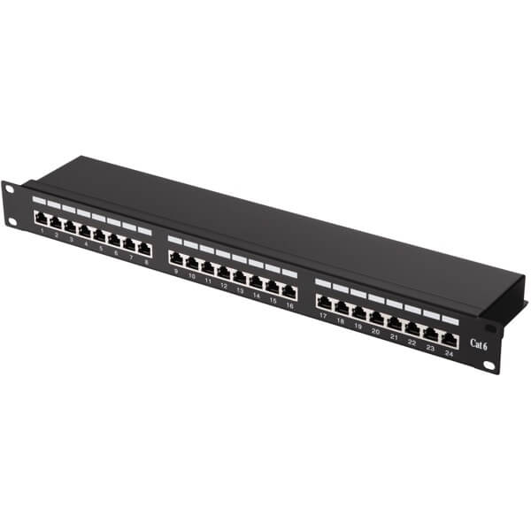 პაჩ პანელი 2E 2E-PPNL6E-FTP-24, FTP cat6, 24port, Patch Panel, Black