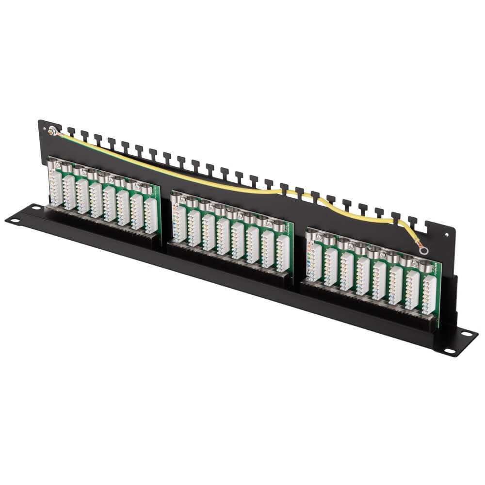 პაჩ პანელი 2E 2E-PPNL5E-FTP-24, FTP cat5e, 24port, Patch Panel, Black