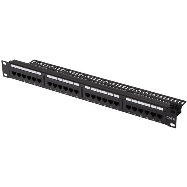 პაჩ პანელი 2E 2E-PPNL6E-UTP-24, UTP cat6, 24port, Patch Panel, Black