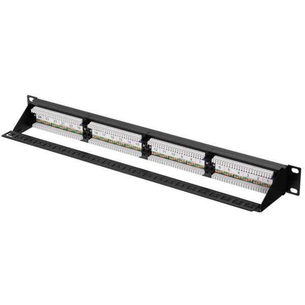 პაჩ პანელი 2E 2E-PPNL6E-UTP-24, UTP cat6, 24port, Patch Panel, Black