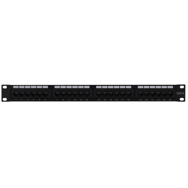 პაჩ პანელი 2E 2E-PPNL6E-UTP-24, UTP cat6, 24port, Patch Panel, Black