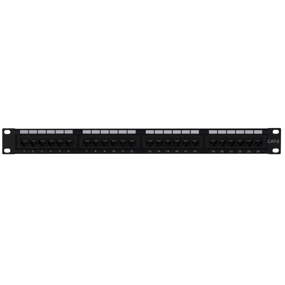 პაჩ პანელი 2E 2E-PPNL6E-UTP-24, UTP cat6, 24port, Patch Panel, Black
