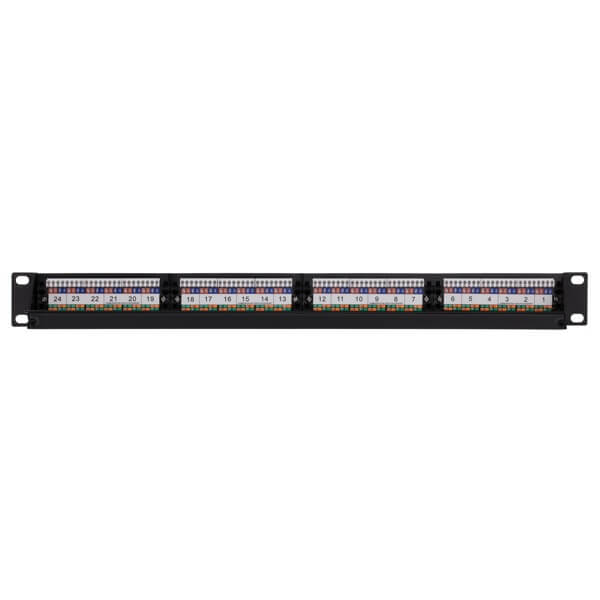 პაჩ პანელი 2E 2E-PPNL6E-UTP-24, UTP cat6, 24port, Patch Panel, Black