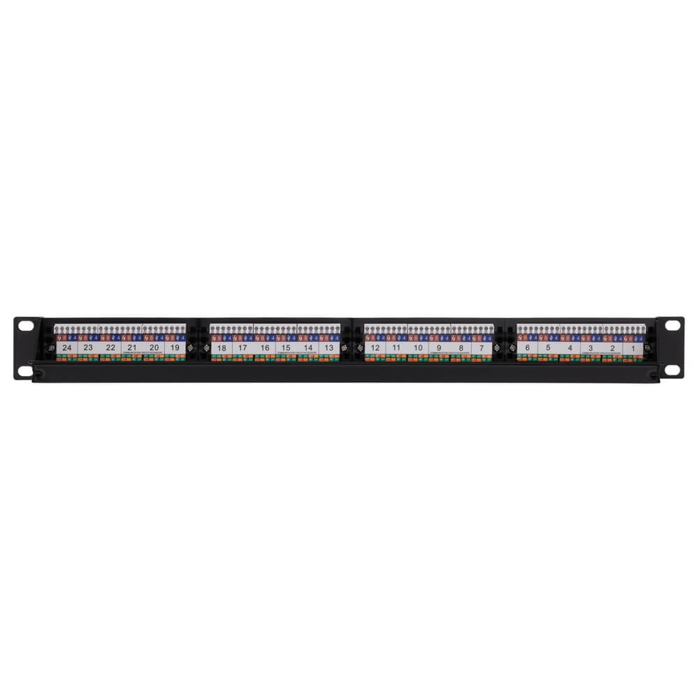 პაჩ პანელი 2E 2E-PPNL6E-UTP-24, UTP cat6, 24port, Patch Panel, Black