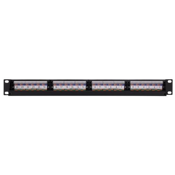Patch Panel 2E 2E-PPNL5E-UTP-24, UTP cat5e, 24 Port, Black