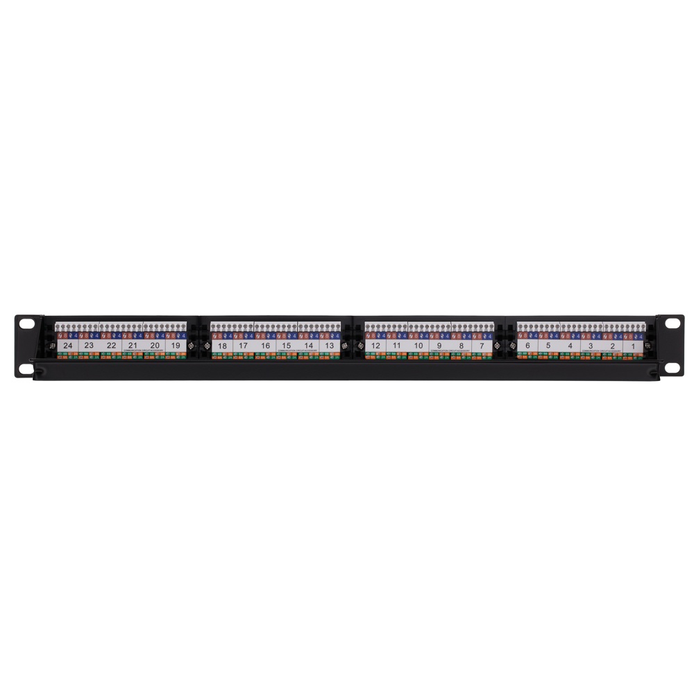 Patch Panel 2E 2E-PPNL5E-UTP-24, UTP cat5e, 24 Port, Black