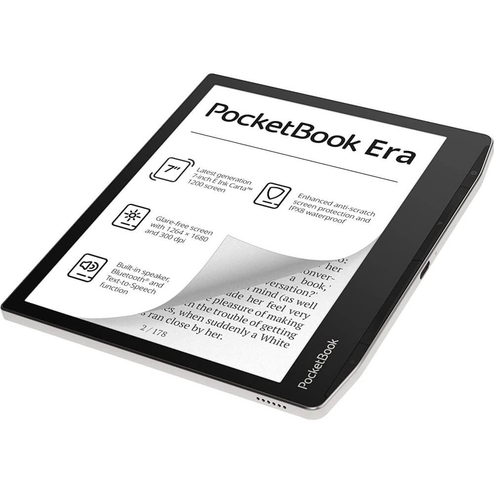 E-Book Reader PocketBook PB700-U-16-WW 700 Era, 7", 1GB, 16GB, WiFi, Bluetooth, Stardust Silver