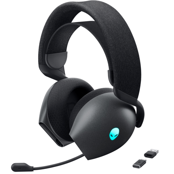 ყურსასმენი Dell 545-BBFW Alienware AW725H, Gaming Headset, Wireless, Bluetooth, USB, Dark Side Of The Moon