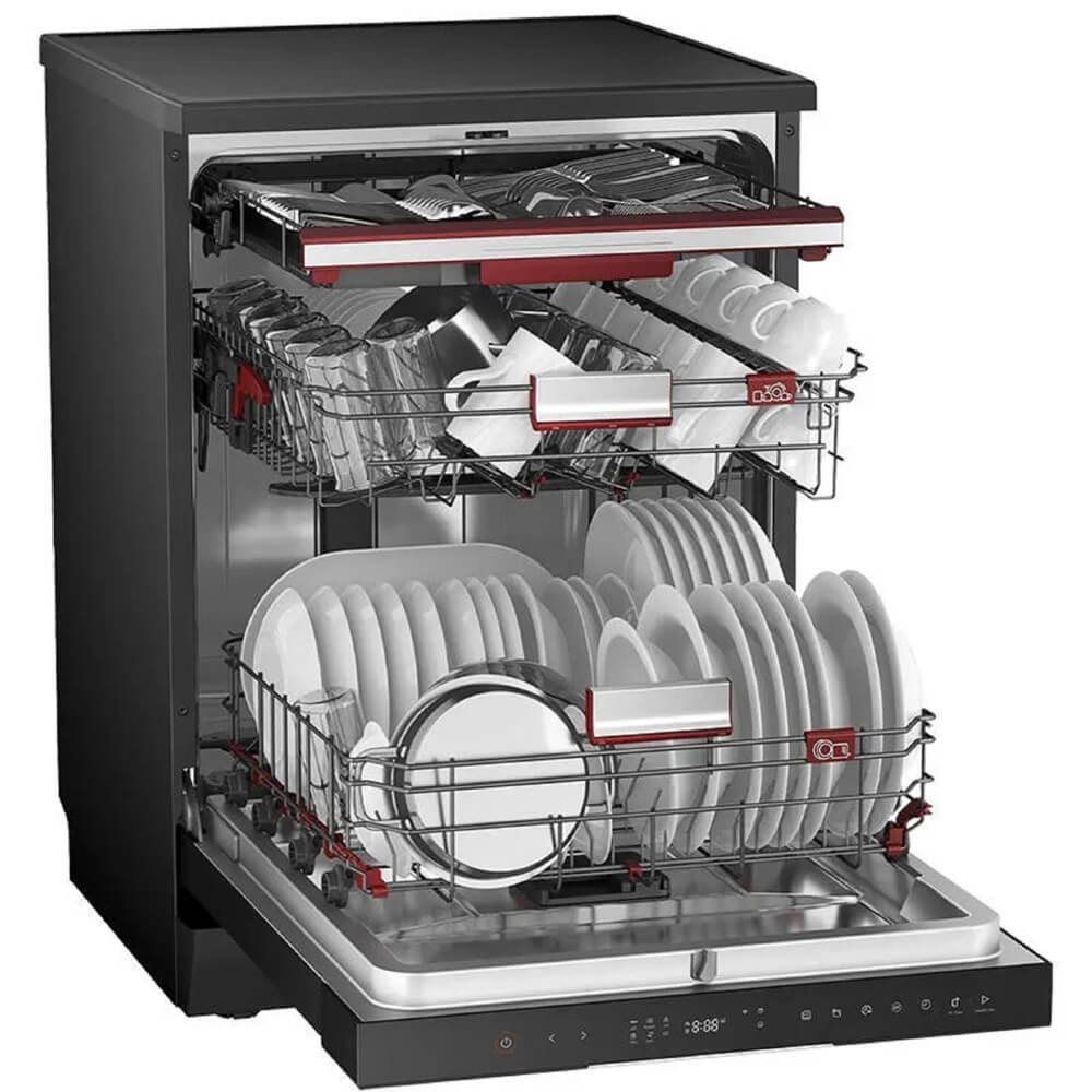 Dishwasher Toshiba DW-14F7(B)-CIS, C, 44dB, Black