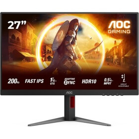 მონიტორი AOC 27G4HA, 27", Monitor, FHD, IPS, HDMI, DP, 3.5mm, Black