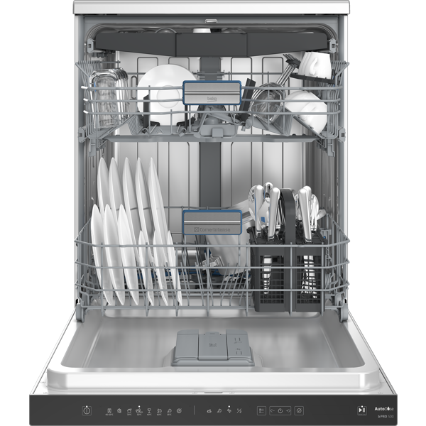 ჭურჭლის სარეცხი მანქანა Beko BDEN48522X, A++, 44dB, Dishwasher, Pearl Inox