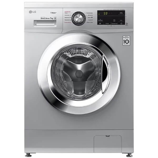 Washing Machine LG F-2J3HYL5L, 7Kg, 1200Rpm, Silver