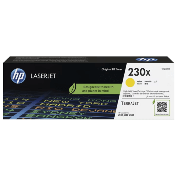 Toner Cartridge HP W2302X 230X Original LaserJet, 5500P, Yellow