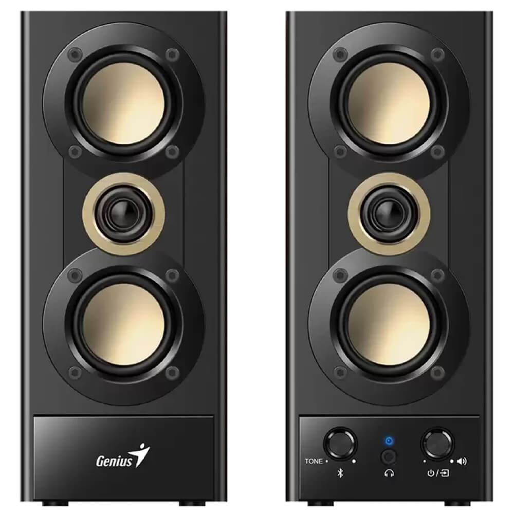 დინამიკი Genius SP-HF800BT Hi-Fi Wood, 20W, Bluetooth, Speaker, Black/Brown
