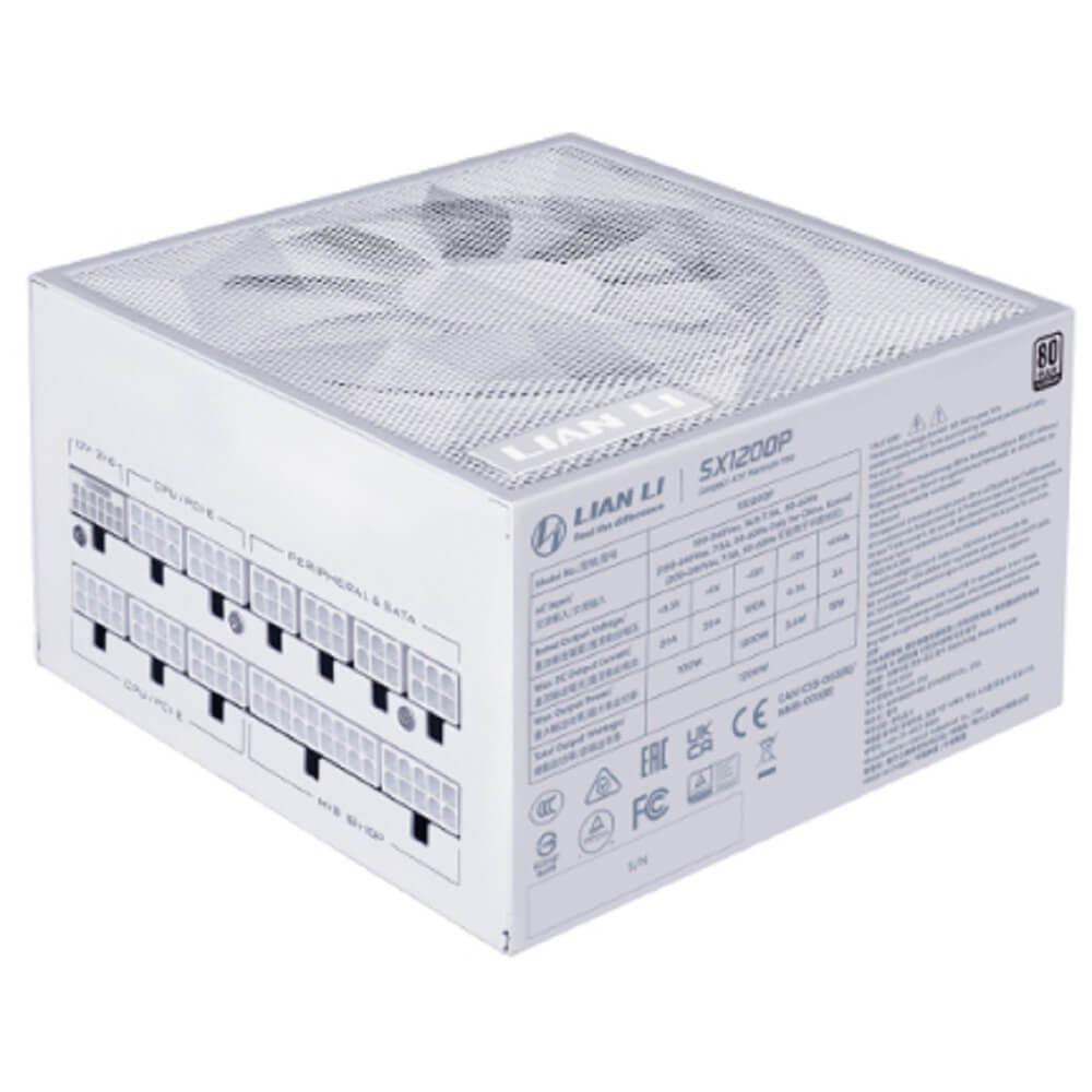 Power Supply LIAN LI G9P.SX1200P.W000.EU SX 1200P, 1200W, 80 PLUS Platinum, White