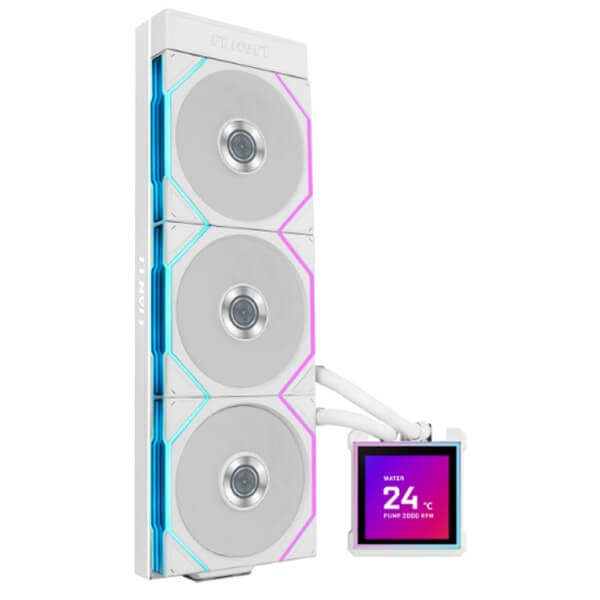 თხევადი გაგრილება LIAN LI G89.GHS2LCDS36TW.00 HydroShift II LCD-S 360TW ARGB, 120mm, 2600Rpm, Liquid Cooling, White