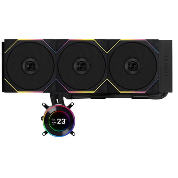 თხევადი გაგრილება LIAN LI G89.GHS2LCD36TB.00 HydroShift II LCD-C 360TB ARGB, 120mm, 2500Rpm, Liquid Cooling, Black