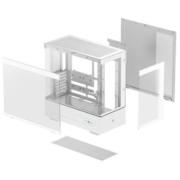 Computer Case Deepcool CH690 DIGITAL WH, Micro-ATX, Mini-ITX, 2xUSB3.0, 1xType-C, White