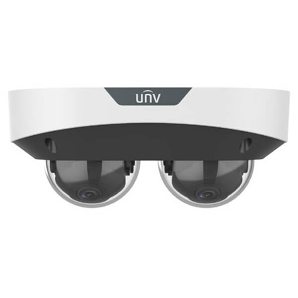 LightHunter MultiView Fixed IR Dome Network Camera Uniview IPC3224SS-ADF28K-I1, 2*4MP, White