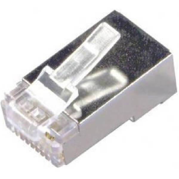 RJ45 კონექტორი NEX Conn-Cat6-RJ45-FTP-3U, 3U, FTP Cat6 RJ45 Connector, Silver