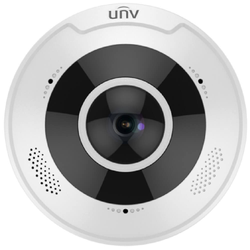 ვიდეო სათვალთვალო კამერა Uniview IPC815SB-ADF14K-I0, 5MP, Fisheye Fixed Dome Network Camera, White