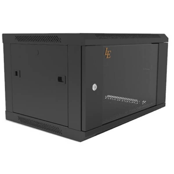 Wall-mounted Communication Cabinet LE WS3-6412, 12U, Black