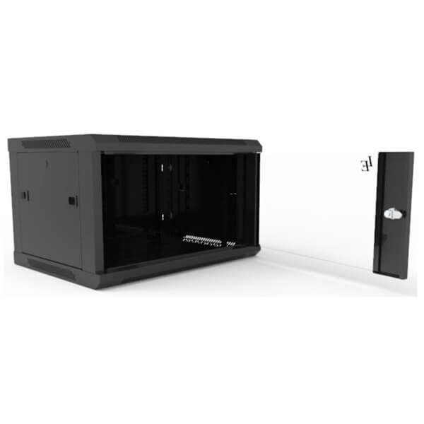 Wall-mounted Communication Cabinet LE WS3-6412, 12U, Black