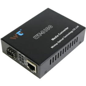 Media Converter With SFP Module Support Wintop WT-8110G-SFP-AS, Black