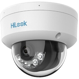 ColorVu Smart Hybrid Light Fixed Dome Network Camera HiLook IPC-D149HA-LU(2.8mm), 4MP, White