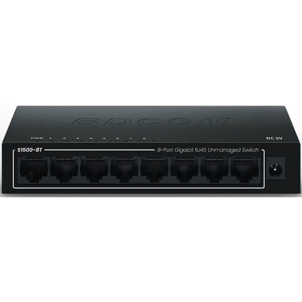 Switch BDCOM S1500-8T, 8-Port Gigabit, Black