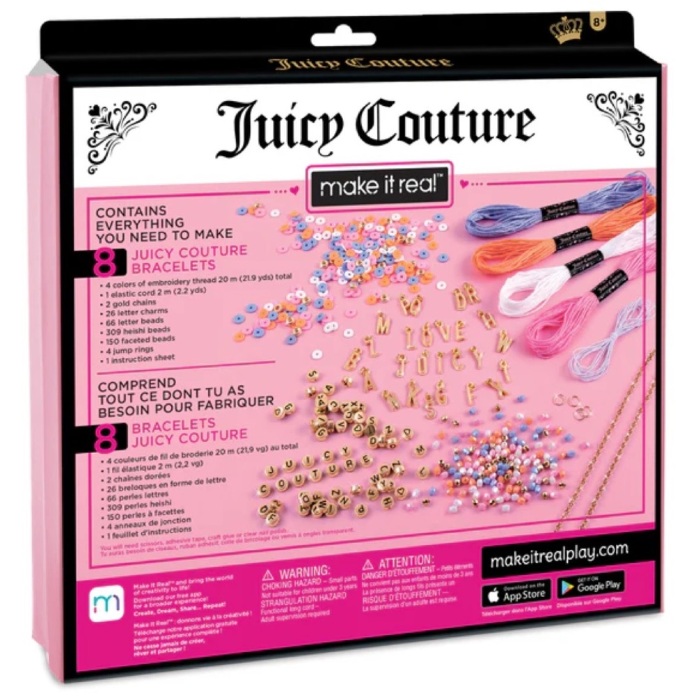 აქსესუარების ნაკრები Make It Real 4412MR, Juicy Couture Love Letters Bracelets