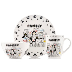 Set Of Dishes Ardesto AR3457DS Family, 3pcs, White