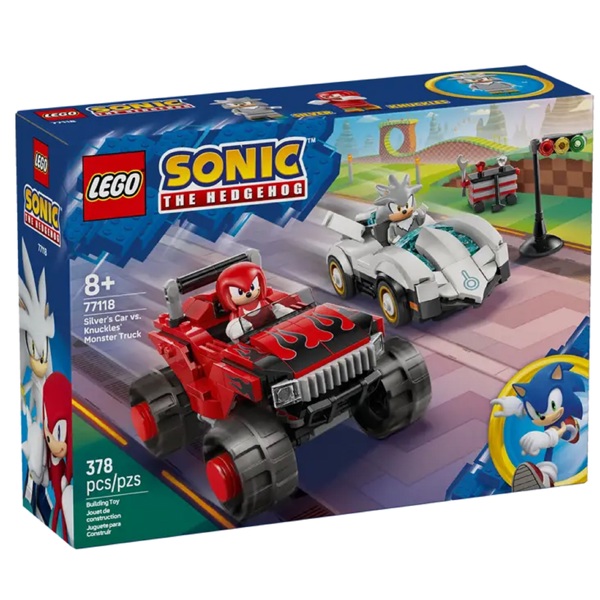 Prefabricated Construction Lego 77118 Sonic Silver's Car vs. Knuckles' Monster Truck