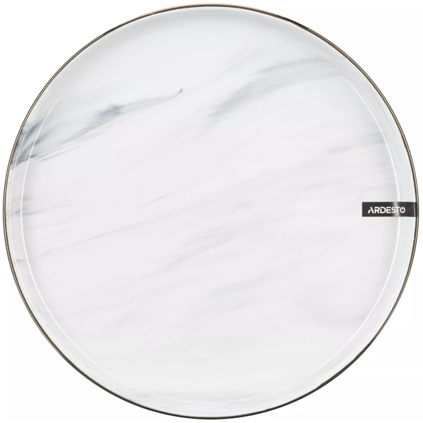 Dinner Plate Ardesto AR2927MRW Marmo, 27cm, White
