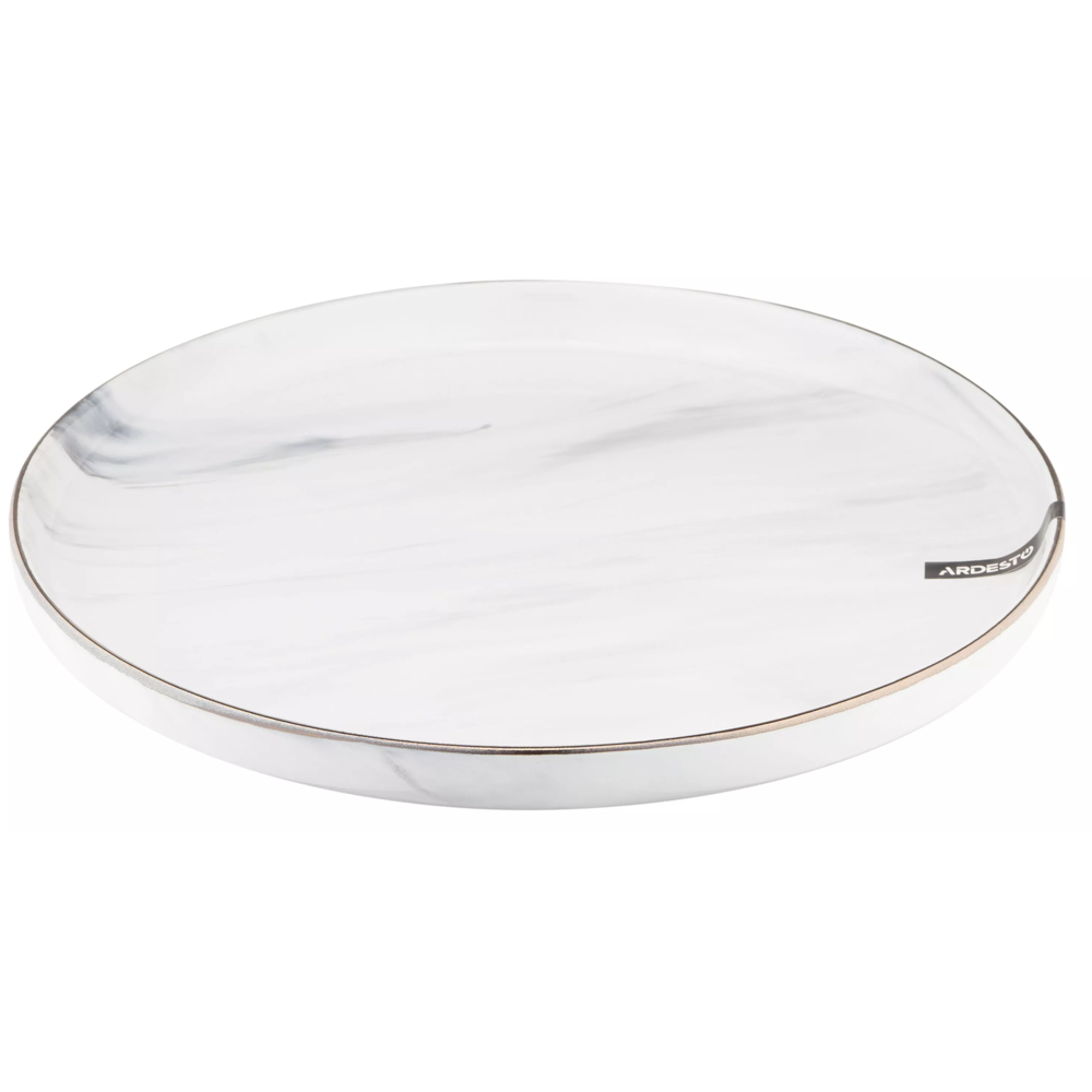 Dinner Plate Ardesto AR2927MRW Marmo, 27cm, White