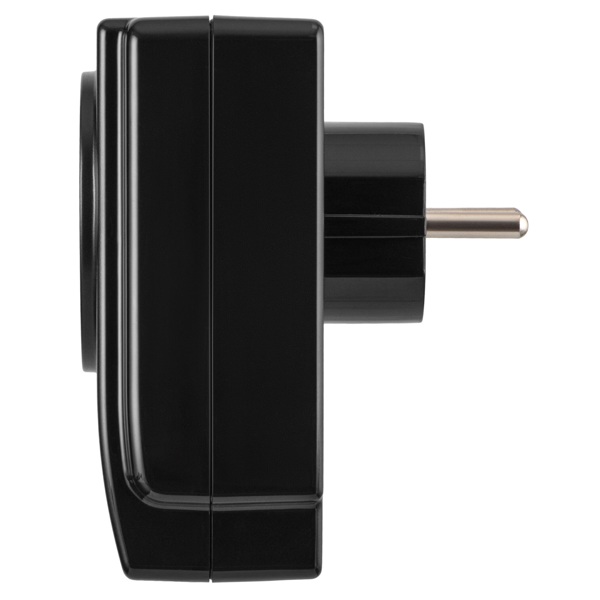 Power Adapter With Surge Protection 2E 2E-AD120U, 1 Socket, USB-A, Black