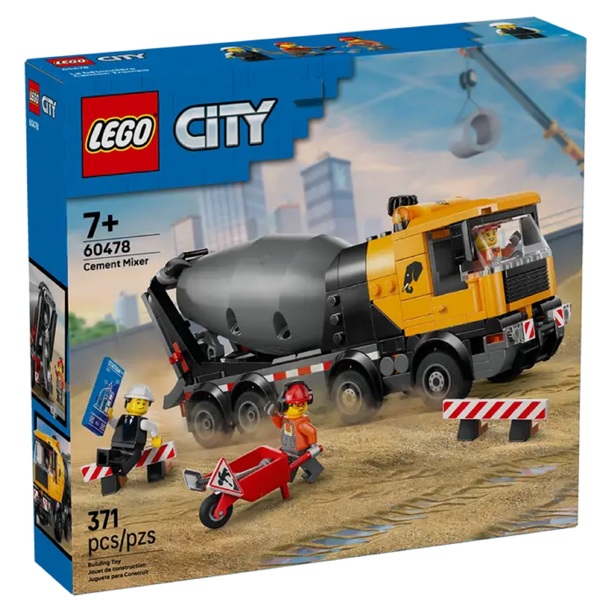 Prefabricated Construction Lego 60478 City Cement Mixer