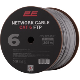 Network Cable 2E 2E-CBL6EFTP-LSZH1-GRY, CAT 6 FTP, 305m, Gray