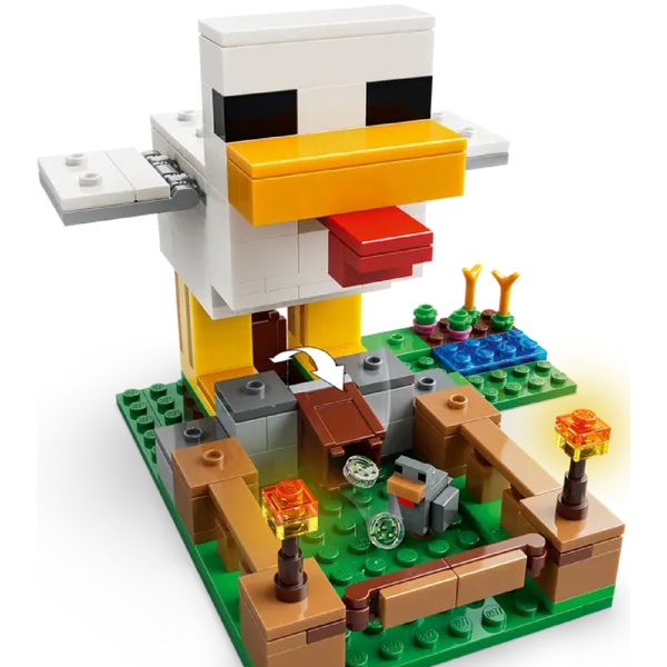 Prefabricated Construction Lego 21585 Minecraft Chicken Farm