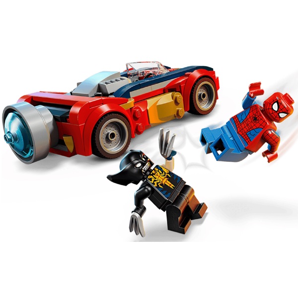 ასაწყობი კონსტრუქცია Lego 76336 Marvel Spider-Man Car vs. Venomized Wolverine, Prefabricated Construction