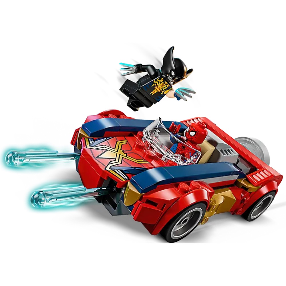 ასაწყობი კონსტრუქცია Lego 76336 Marvel Spider-Man Car vs. Venomized Wolverine, Prefabricated Construction