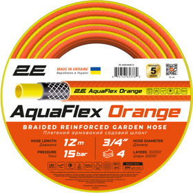 სარწყავი მილი 2E 2E-GHE34OE12 AquaFlex Orange 3/4", 12m, Garden Hose, Orange