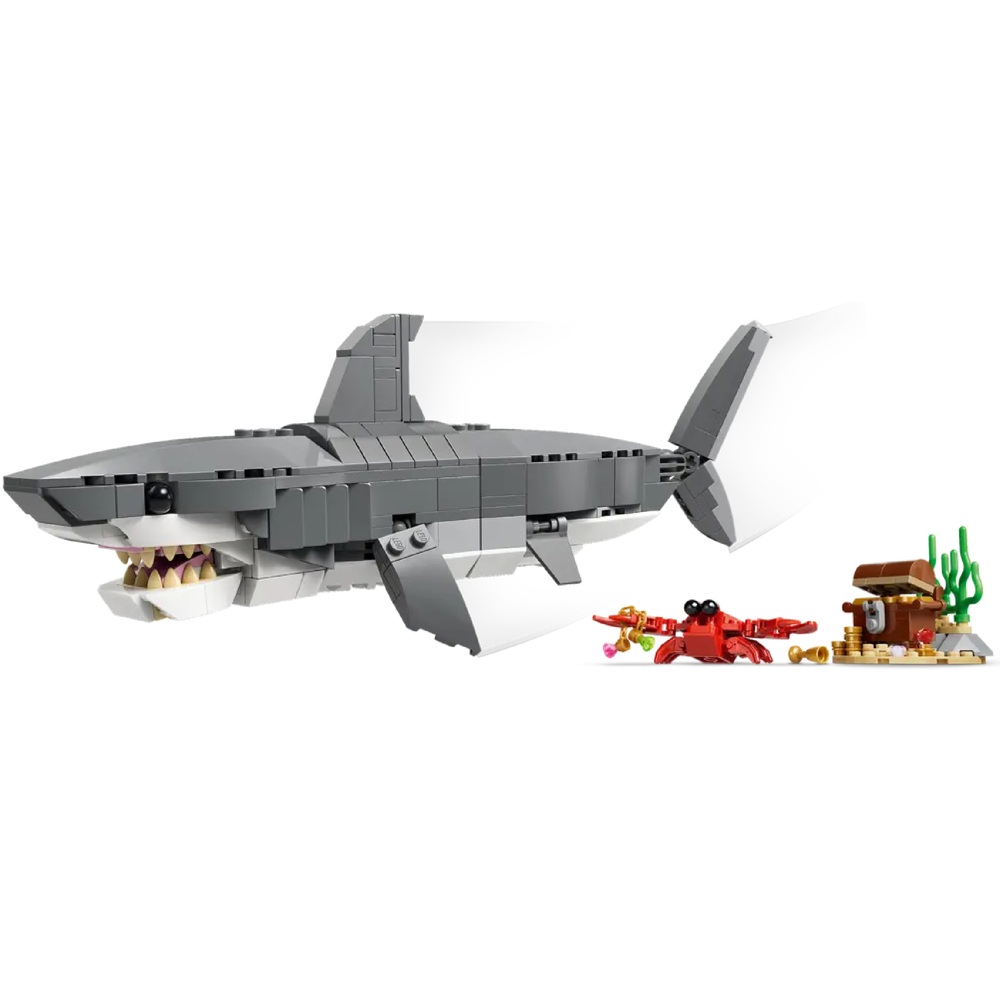 ასაწყობი კონსტრუქცია Lego 31381 Creator 3-in-1 Fierce Shark with a Treasure Chest, Prefabricated Construction