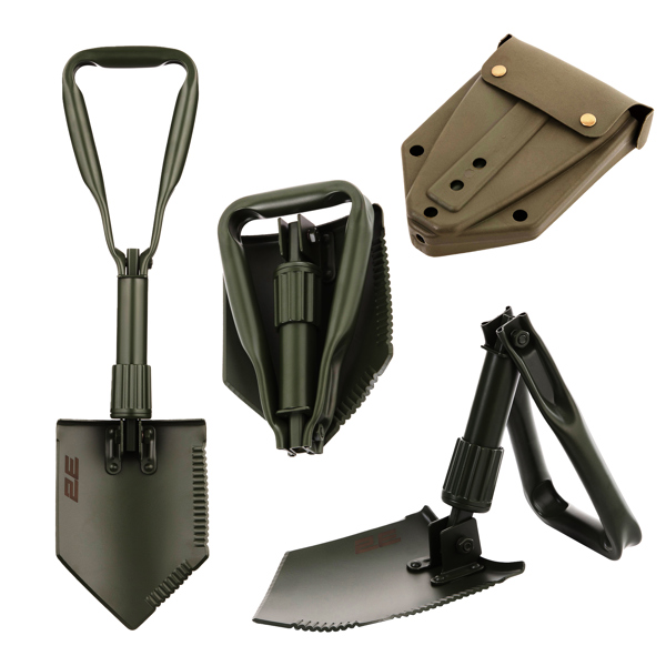 დასაკეცი ბარი 2E 2E-FS58EVA Alligator, Folding Tourist Sapper Shovel, Green