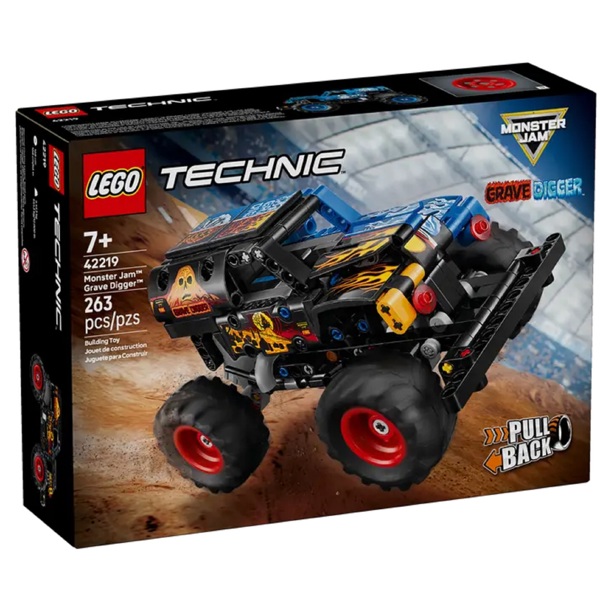 ასაწყობი კონსტრუქცია Lego 42219 Technic Monster Jam Grave Digger Fire and Ice, Prefabricated Construction