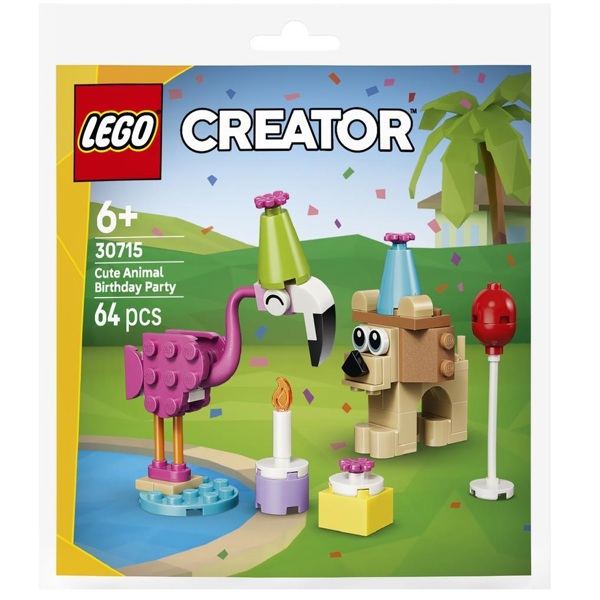 Prefabricated Construction Lego 30715, Cute Animal Birthday Party V29