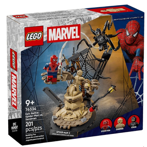 ასაწყობი კონსტრუქცია Lego 76334 Marvel Epic Battle: Spider-Man vs. Sandman, Prefabricated Construction