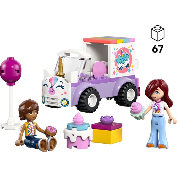 ასაწყობი კონსტრუქცია Lego 42675, Friends Unicorn Cake Delivery Car, Prefabricated Construction