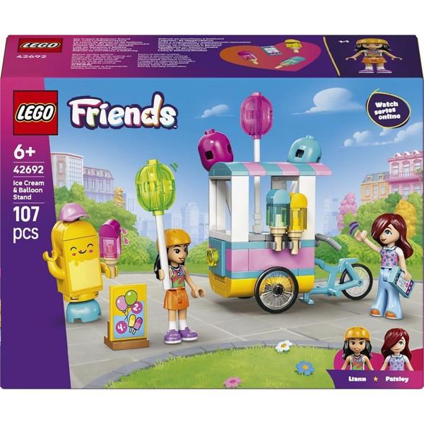 ასაწყობი კონსტრუქცია Lego 42692, Friends Ice Cream & Balloon Stand, Prefabricated Construction